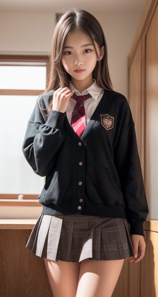 AI美女 画像 女子高生の制服姿