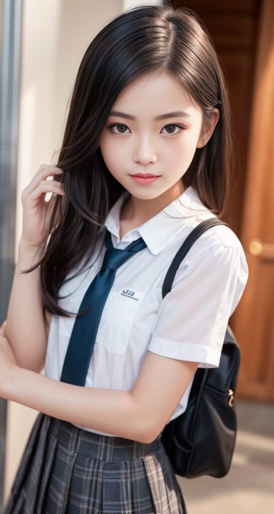 AI美女 画像 女子高生の制服姿