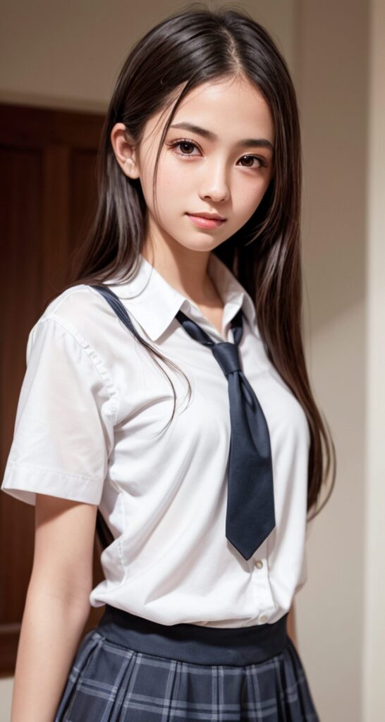 AI美女 画像 女子高生の制服姿