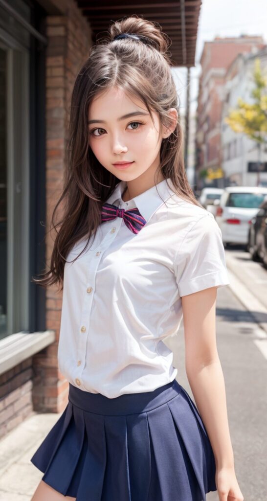 AI美女 画像 女子高生の制服姿