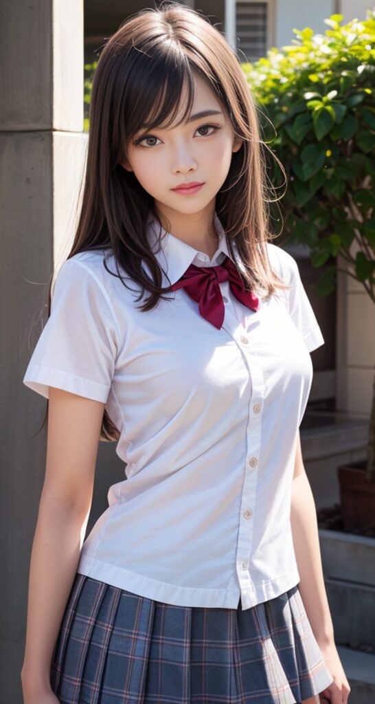 AI美女 画像 女子高生の制服姿