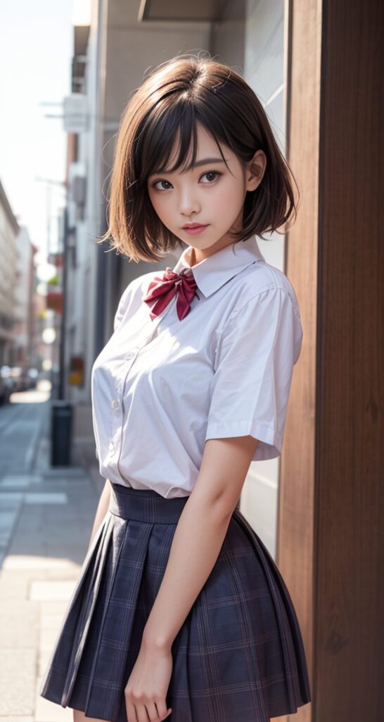 AI美女 画像 女子高生の制服姿