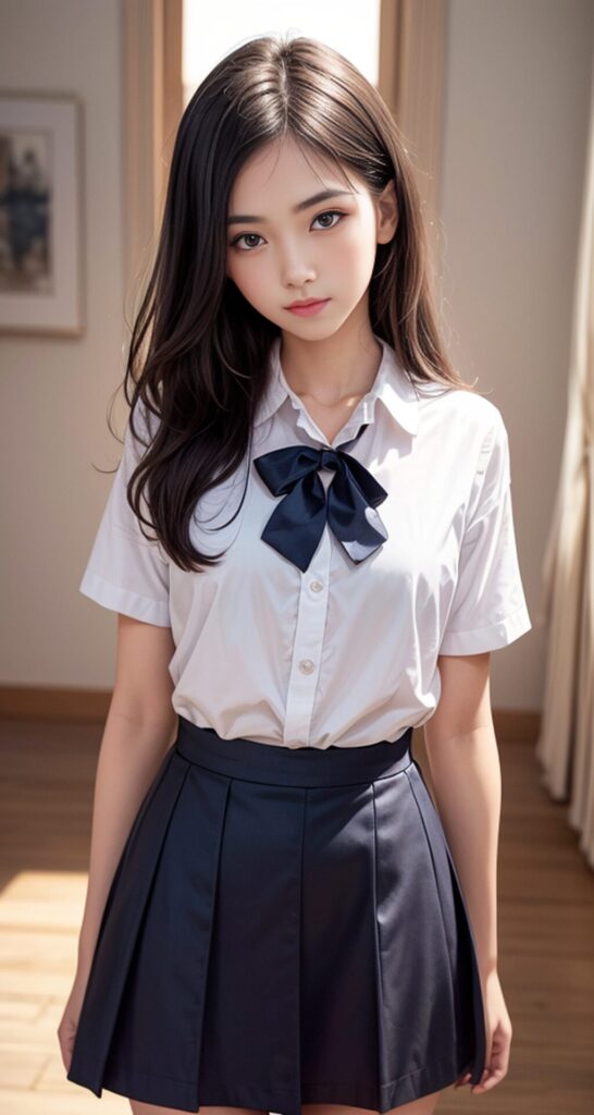 AI美女 画像 女子高生の制服姿