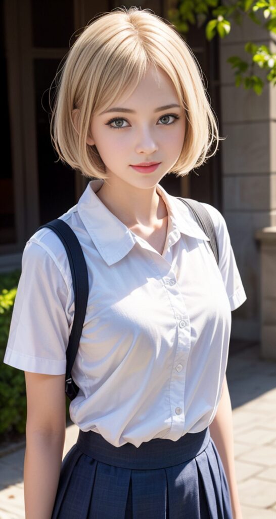 AI美女 画像 女子高生の制服姿