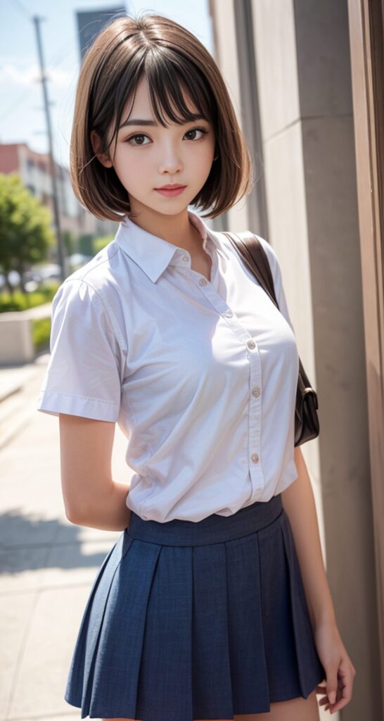 AI美女 画像 女子高生の制服姿