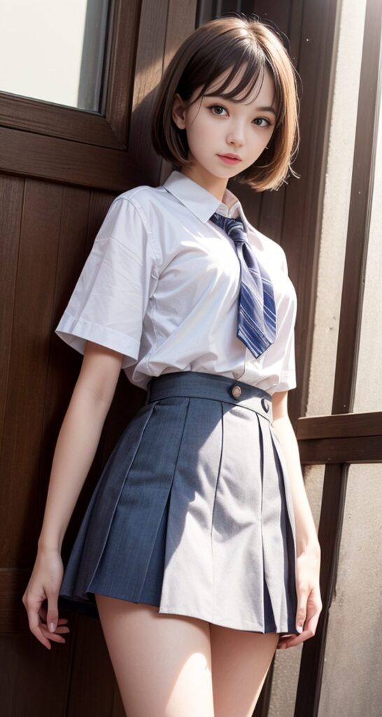 AI美女 画像 女子高生の制服姿