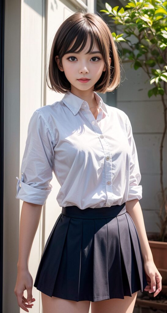 AI美女 画像 女子高生の制服姿