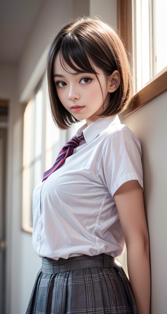 AI美女 画像 女子高生の制服姿